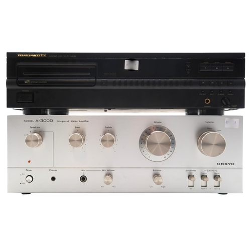 374 - An ONKYO A-3000 Integrated Stereo Amplifier and a Marantz CD Player (2)