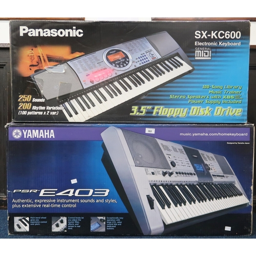 382 - Two Electric Keyboards, the YAMAHA PSR-E403 and the Panasonic SX-KC600 (2)