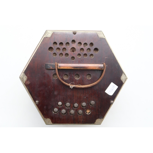 391A - A twenty-one button Anglo-Concertina, with 8 bellows 