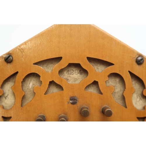 391B - C. WHEATSTONE. forty-eight button concertina, serial no. 4284, with fretted ends, 4 leather bellows ... 