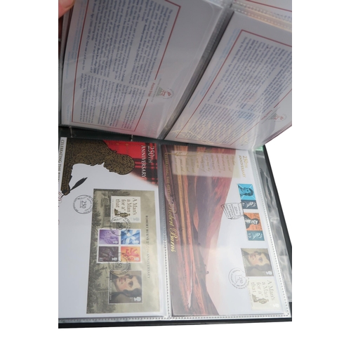 372 - Royal Mail a collection of first day covers and Royal Mail Mint Stamps in five folders with themes i... 