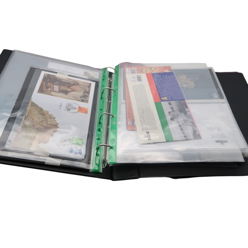 372 - Royal Mail a collection of first day covers and Royal Mail Mint Stamps in five folders with themes i... 