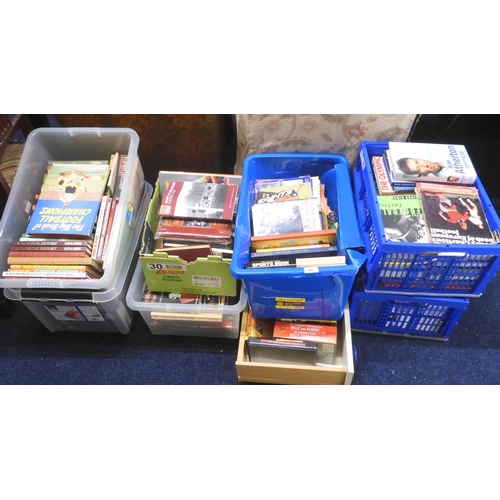 103 - A very large quantity of sporting books, mostly concerning football, including various player biogra... 