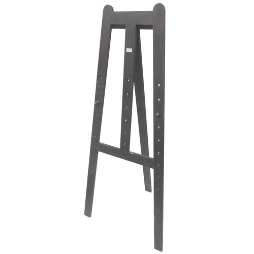 73 - A 20th century beech free standing artists easel, 169cm high