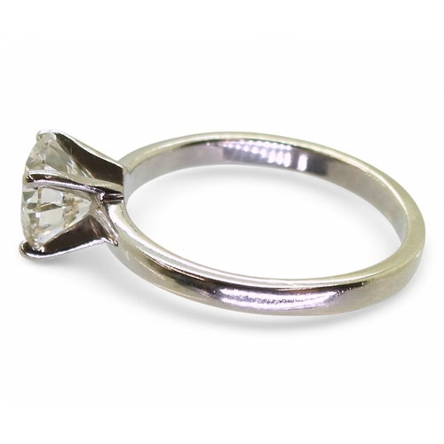 2763 - A SUBSTANTIAL DIAMOND SOLITAIREthe 9ct white gold ring mount is set with a 1.75ct brilliant cut diam... 