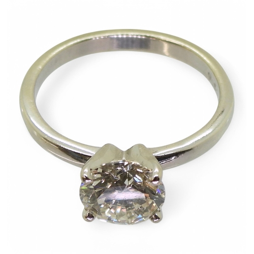 2763 - A SUBSTANTIAL DIAMOND SOLITAIREthe 9ct white gold ring mount is set with a 1.75ct brilliant cut diam... 