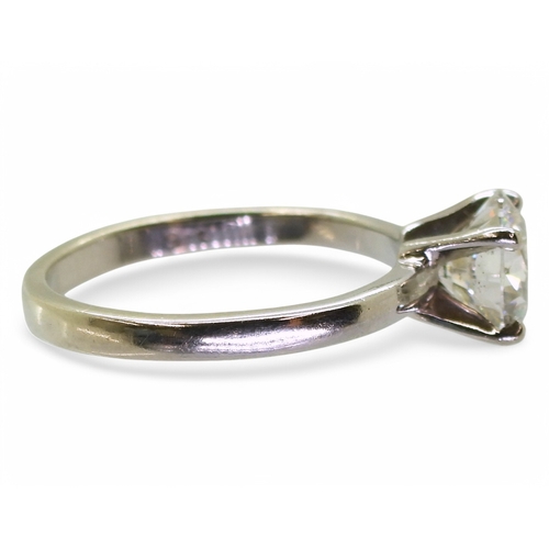 2763 - A SUBSTANTIAL DIAMOND SOLITAIREthe 9ct white gold ring mount is set with a 1.75ct brilliant cut diam... 