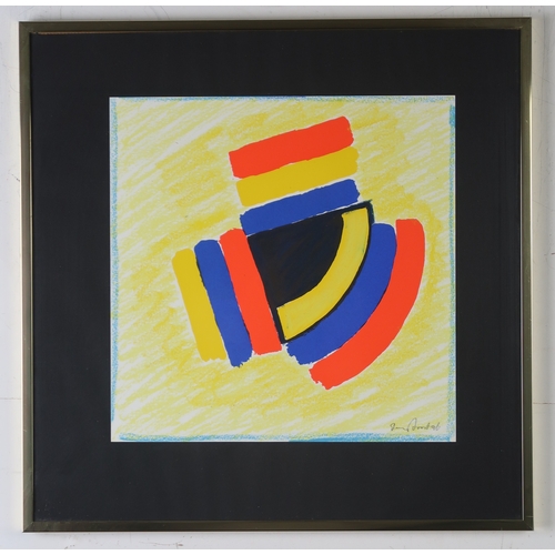 2927 - SIR TERRY FROST RA (BRITISH 1915-2003)COLOUR AROUND BLACKHand-coloured silkscreen on paper, signed i... 