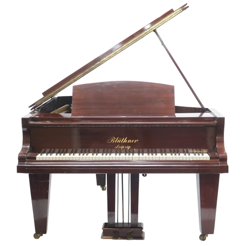 2014 - AN EARLY 20TH CENTURY MAHOGANY CASED J. BLUTHNER, LEIPZIG OVERSTRUNG BABY GRAND PIANOwith accompanyi... 