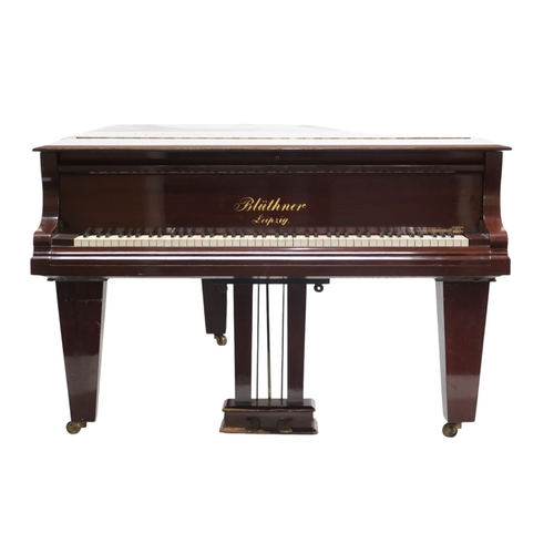 2014 - AN EARLY 20TH CENTURY MAHOGANY CASED J. BLUTHNER, LEIPZIG OVERSTRUNG BABY GRAND PIANOwith accompanyi... 