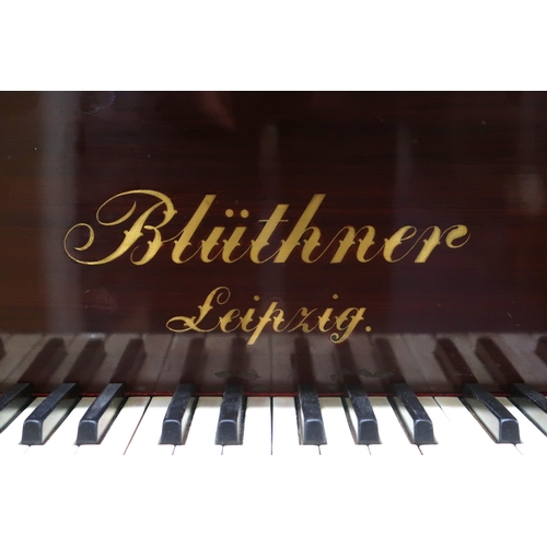 2014 - AN EARLY 20TH CENTURY MAHOGANY CASED J. BLUTHNER, LEIPZIG OVERSTRUNG BABY GRAND PIANOwith accompanyi... 