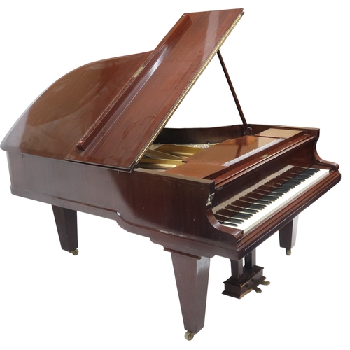 2014 - AN EARLY 20TH CENTURY MAHOGANY CASED J. BLUTHNER, LEIPZIG OVERSTRUNG BABY GRAND PIANOwith accompanyi... 