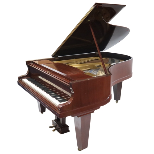 2014 - AN EARLY 20TH CENTURY MAHOGANY CASED J. BLUTHNER, LEIPZIG OVERSTRUNG BABY GRAND PIANOwith accompanyi... 