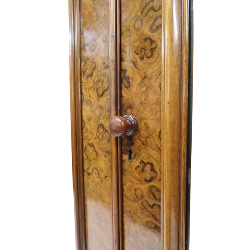 2015 - A VICTORIAN BURR WALNUT VENEERED THREE PIECE BEDROOM SUITEconsisting four door break front wardrobe ... 