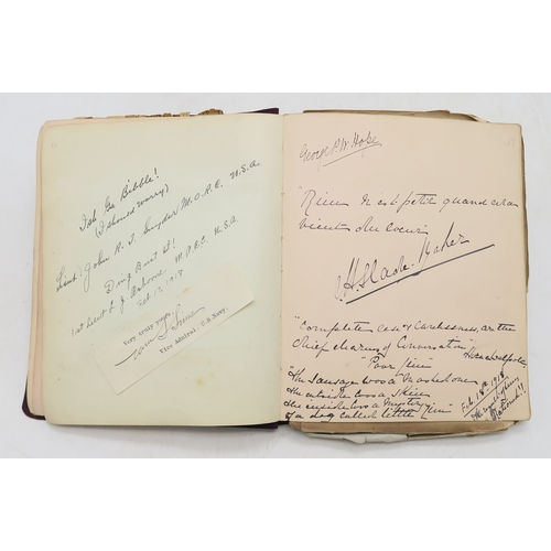2619 - A SUPERB LATE-19th/EARLY-20th CENTURY AUTOGRAPH ALBUM COMPILED BY THE HON. Mrs. IRMA BAILEY (nee COZ... 