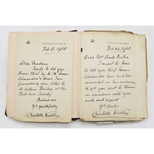 2619 - A SUPERB LATE-19th/EARLY-20th CENTURY AUTOGRAPH ALBUM COMPILED BY THE HON. Mrs. IRMA BAILEY (nee COZ... 