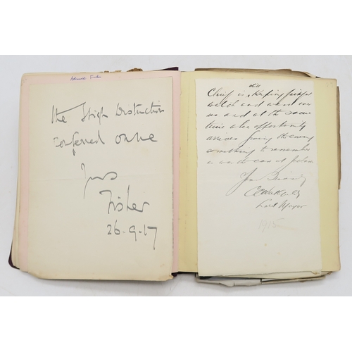 2619 - A SUPERB LATE-19th/EARLY-20th CENTURY AUTOGRAPH ALBUM COMPILED BY THE HON. Mrs. IRMA BAILEY (nee COZ... 