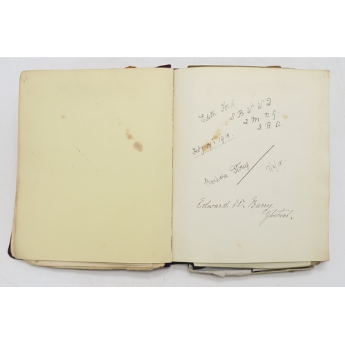 2619 - A SUPERB LATE-19th/EARLY-20th CENTURY AUTOGRAPH ALBUM COMPILED BY THE HON. Mrs. IRMA BAILEY (nee COZ... 