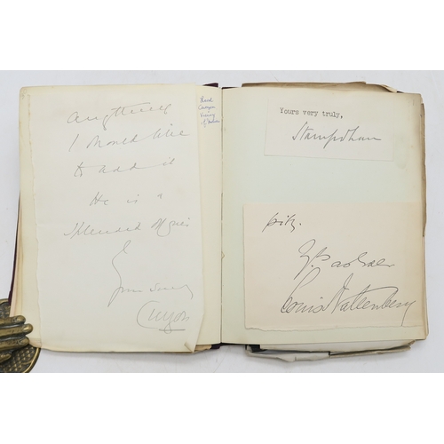 2619 - A SUPERB LATE-19th/EARLY-20th CENTURY AUTOGRAPH ALBUM COMPILED BY THE HON. Mrs. IRMA BAILEY (nee COZ... 