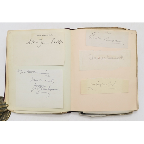 2619 - A SUPERB LATE-19th/EARLY-20th CENTURY AUTOGRAPH ALBUM COMPILED BY THE HON. Mrs. IRMA BAILEY (nee COZ... 