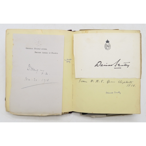 2619 - A SUPERB LATE-19th/EARLY-20th CENTURY AUTOGRAPH ALBUM COMPILED BY THE HON. Mrs. IRMA BAILEY (nee COZ... 