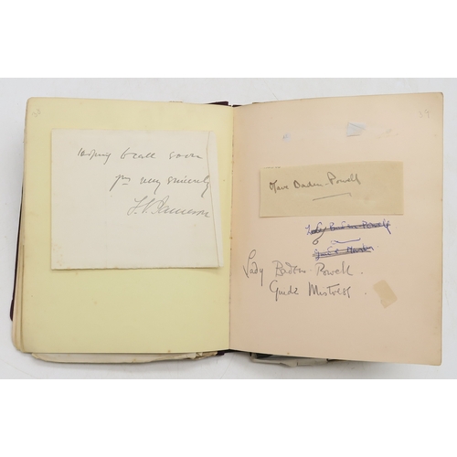 2619 - A SUPERB LATE-19th/EARLY-20th CENTURY AUTOGRAPH ALBUM COMPILED BY THE HON. Mrs. IRMA BAILEY (nee COZ... 