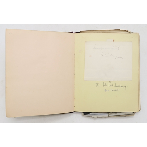 2619 - A SUPERB LATE-19th/EARLY-20th CENTURY AUTOGRAPH ALBUM COMPILED BY THE HON. Mrs. IRMA BAILEY (nee COZ... 