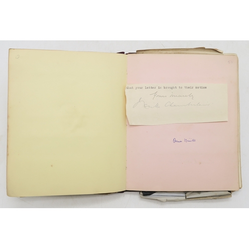 2619 - A SUPERB LATE-19th/EARLY-20th CENTURY AUTOGRAPH ALBUM COMPILED BY THE HON. Mrs. IRMA BAILEY (nee COZ... 