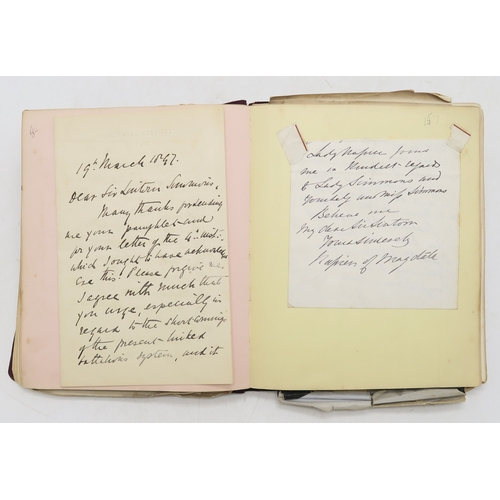 2619 - A SUPERB LATE-19th/EARLY-20th CENTURY AUTOGRAPH ALBUM COMPILED BY THE HON. Mrs. IRMA BAILEY (nee COZ... 