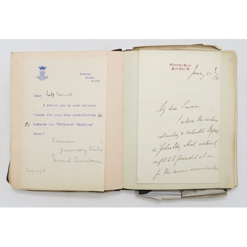 2619 - A SUPERB LATE-19th/EARLY-20th CENTURY AUTOGRAPH ALBUM COMPILED BY THE HON. Mrs. IRMA BAILEY (nee COZ... 