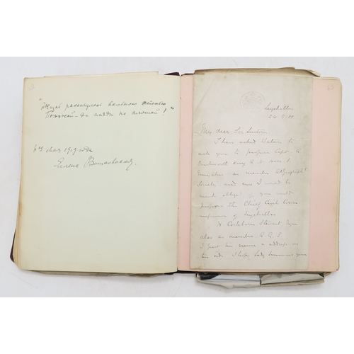 2619 - A SUPERB LATE-19th/EARLY-20th CENTURY AUTOGRAPH ALBUM COMPILED BY THE HON. Mrs. IRMA BAILEY (nee COZ... 