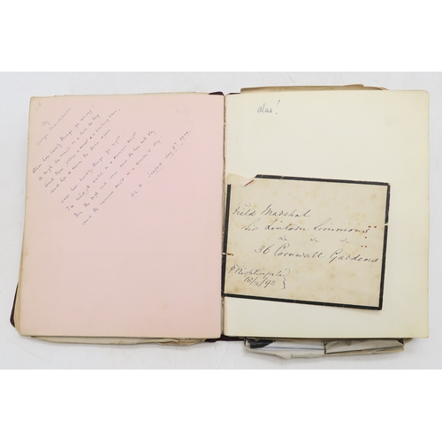 2619 - A SUPERB LATE-19th/EARLY-20th CENTURY AUTOGRAPH ALBUM COMPILED BY THE HON. Mrs. IRMA BAILEY (nee COZ... 