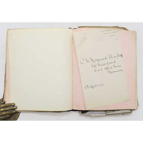 2619 - A SUPERB LATE-19th/EARLY-20th CENTURY AUTOGRAPH ALBUM COMPILED BY THE HON. Mrs. IRMA BAILEY (nee COZ... 