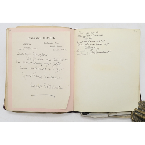 2619 - A SUPERB LATE-19th/EARLY-20th CENTURY AUTOGRAPH ALBUM COMPILED BY THE HON. Mrs. IRMA BAILEY (nee COZ... 
