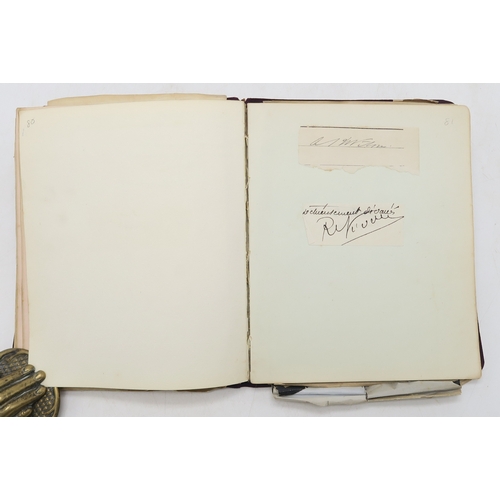 2619 - A SUPERB LATE-19th/EARLY-20th CENTURY AUTOGRAPH ALBUM COMPILED BY THE HON. Mrs. IRMA BAILEY (nee COZ... 