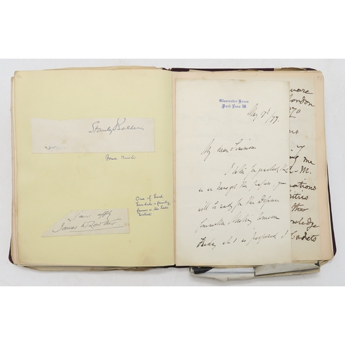 2619 - A SUPERB LATE-19th/EARLY-20th CENTURY AUTOGRAPH ALBUM COMPILED BY THE HON. Mrs. IRMA BAILEY (nee COZ... 