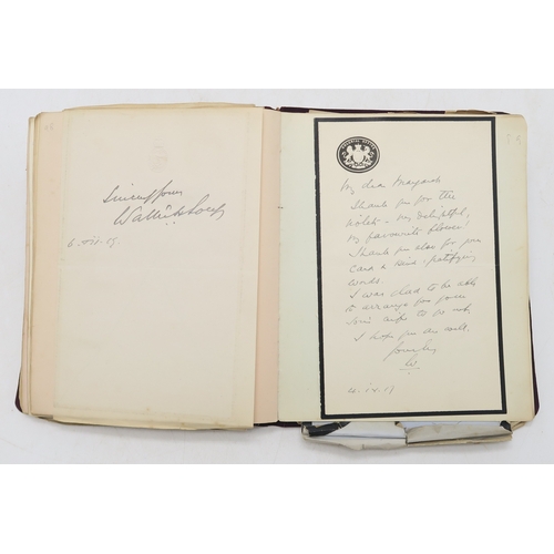 2619 - A SUPERB LATE-19th/EARLY-20th CENTURY AUTOGRAPH ALBUM COMPILED BY THE HON. Mrs. IRMA BAILEY (nee COZ... 