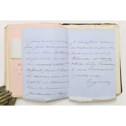 2619 - A SUPERB LATE-19th/EARLY-20th CENTURY AUTOGRAPH ALBUM COMPILED BY THE HON. Mrs. IRMA BAILEY (nee COZ... 