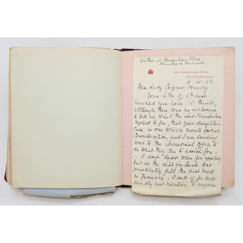 2619 - A SUPERB LATE-19th/EARLY-20th CENTURY AUTOGRAPH ALBUM COMPILED BY THE HON. Mrs. IRMA BAILEY (nee COZ... 