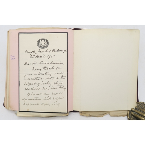 2619 - A SUPERB LATE-19th/EARLY-20th CENTURY AUTOGRAPH ALBUM COMPILED BY THE HON. Mrs. IRMA BAILEY (nee COZ... 