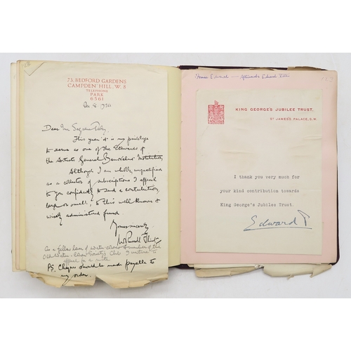 2619 - A SUPERB LATE-19th/EARLY-20th CENTURY AUTOGRAPH ALBUM COMPILED BY THE HON. Mrs. IRMA BAILEY (nee COZ... 