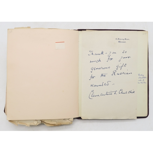 2619 - A SUPERB LATE-19th/EARLY-20th CENTURY AUTOGRAPH ALBUM COMPILED BY THE HON. Mrs. IRMA BAILEY (nee COZ... 