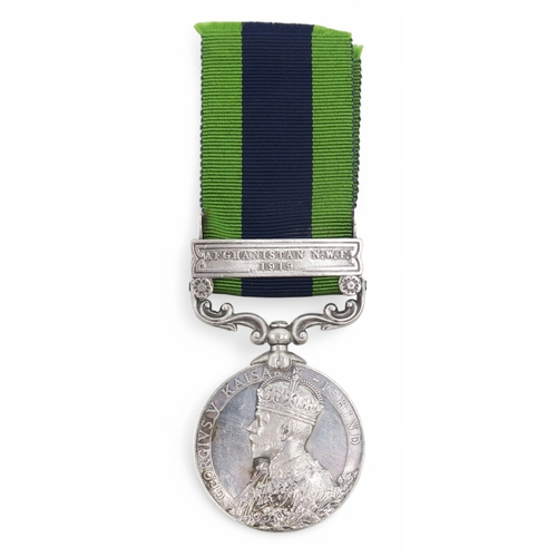 2581 - A WW1-PERIOD MILITARY CROSSUnnamed, as issued; an India General Service Medal (IGSM 1919) with Afgha... 