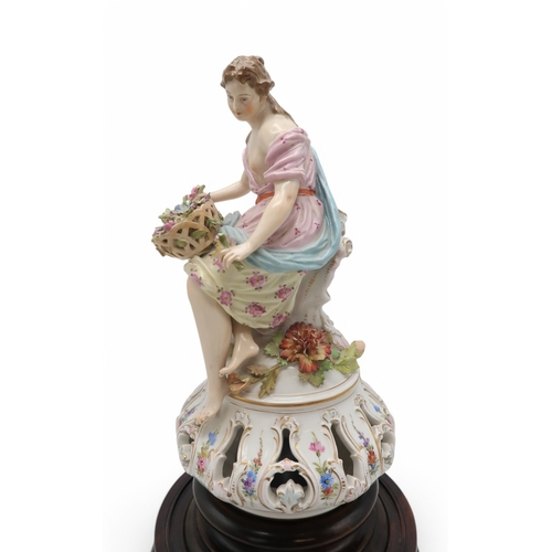 2163 - A LATE 19TH CENTURY MEISSEN PORCELAIN GROUP OF EUROPA AND THE BULLpainted in colours, incised 2697 a... 