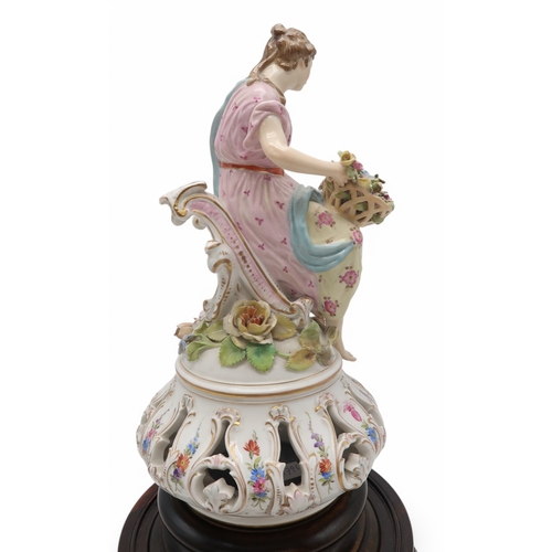 2163 - A LATE 19TH CENTURY MEISSEN PORCELAIN GROUP OF EUROPA AND THE BULLpainted in colours, incised 2697 a... 