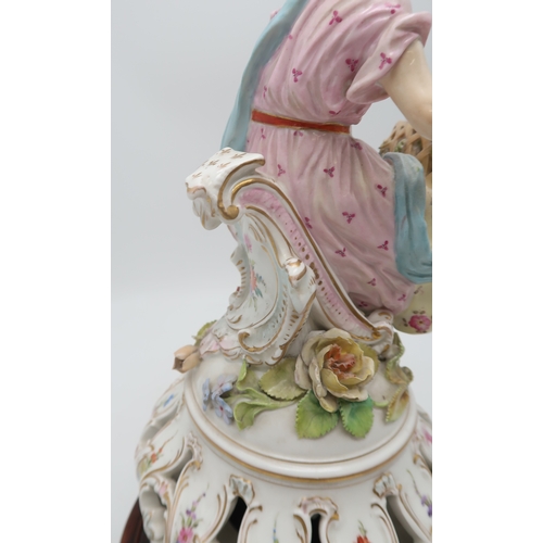 2163 - A LATE 19TH CENTURY MEISSEN PORCELAIN GROUP OF EUROPA AND THE BULLpainted in colours, incised 2697 a... 