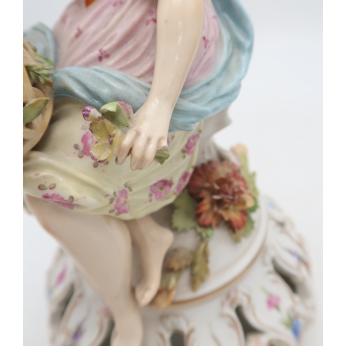 2163 - A LATE 19TH CENTURY MEISSEN PORCELAIN GROUP OF EUROPA AND THE BULLpainted in colours, incised 2697 a... 