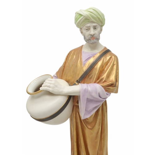 2165 - A PAIR OF LARGE ROYAL WORCESTER FIGURESmodelled as water carriers, after James Hadley, both with gil... 