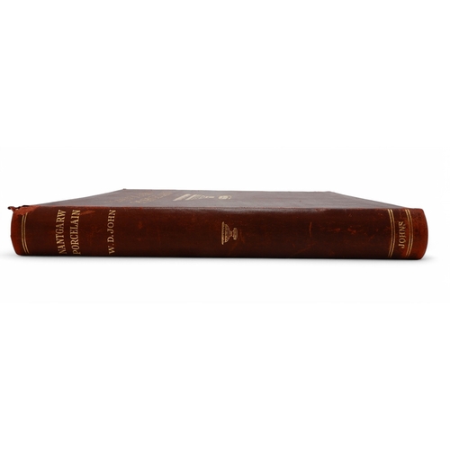 2159 - JOHN (W.D.) NANTGARW PORCELAINNewport, 1948, first edition, fully bound in red-brown leather, g... 