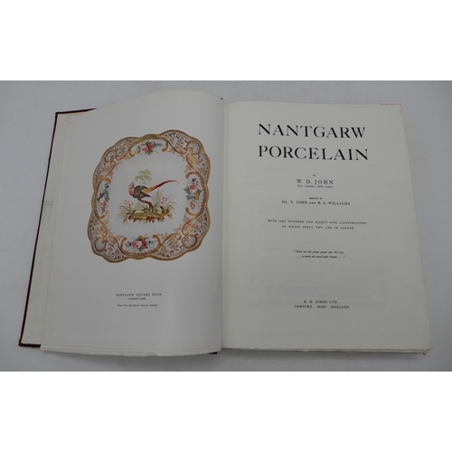 2159 - JOHN (W.D.) NANTGARW PORCELAINNewport, 1948, first edition, fully bound in red-brown leather, g... 